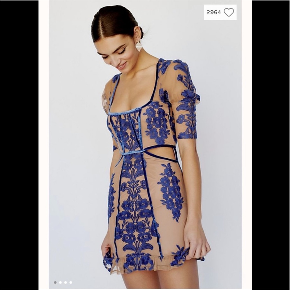 Free people For Love & Lemons Temecula Fall Mini Dress size Large